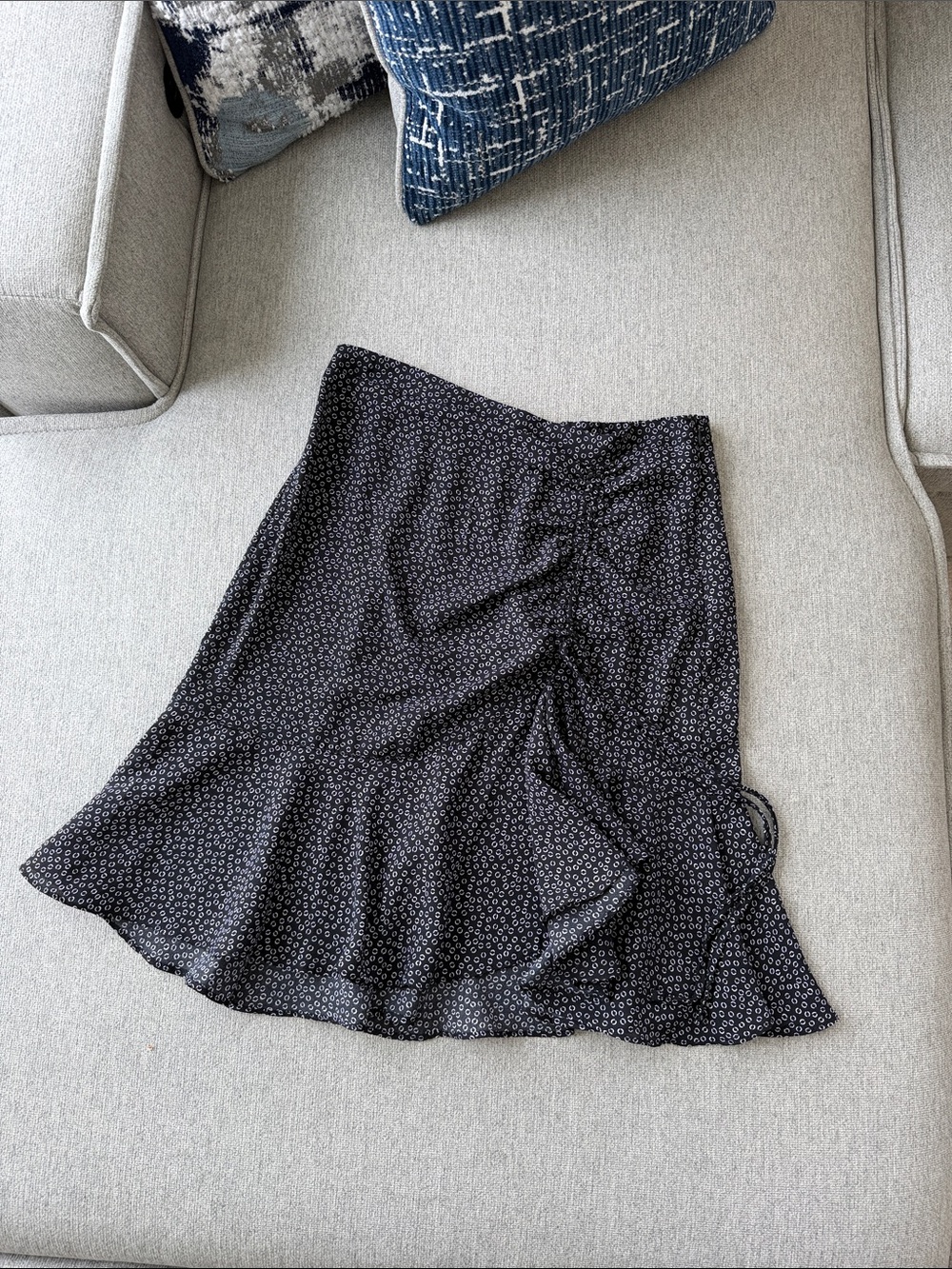 Max Studio Black Mini Skirt with Small Floral Print